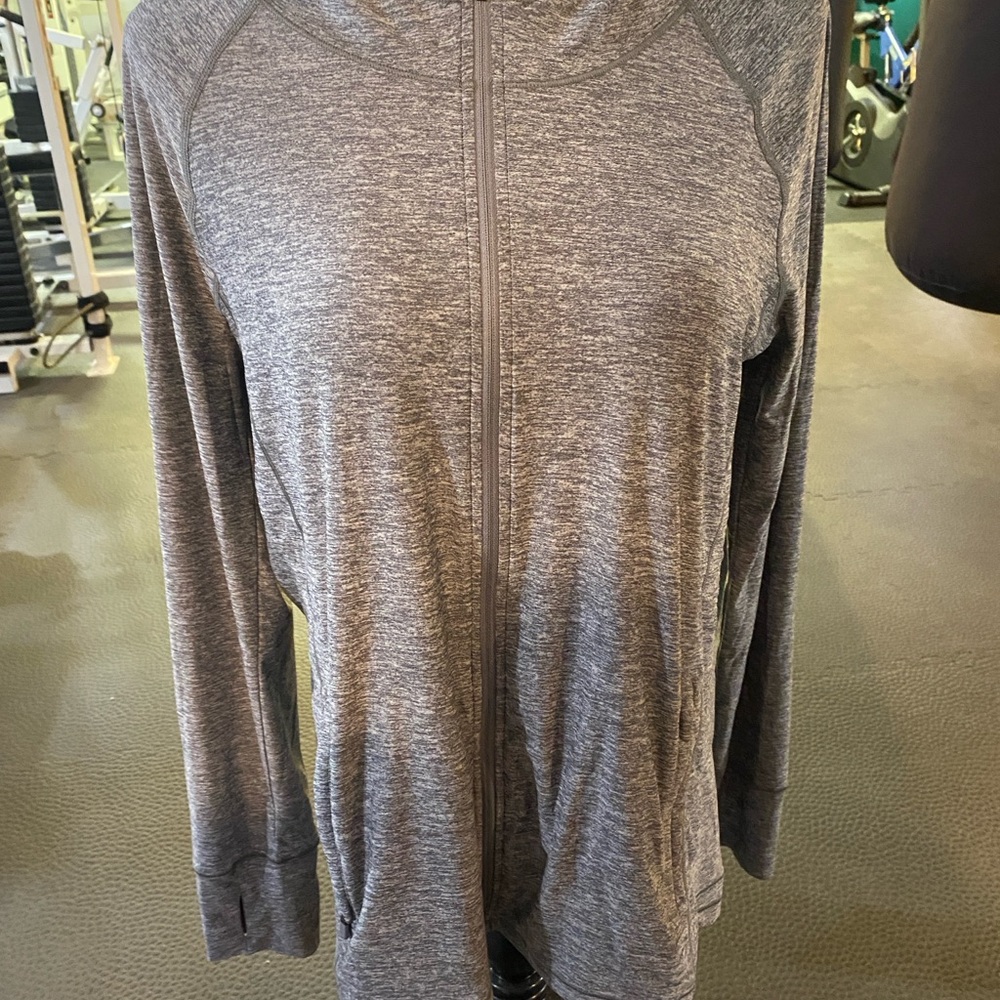 Athleta Heather Gray Full-Zip jacket